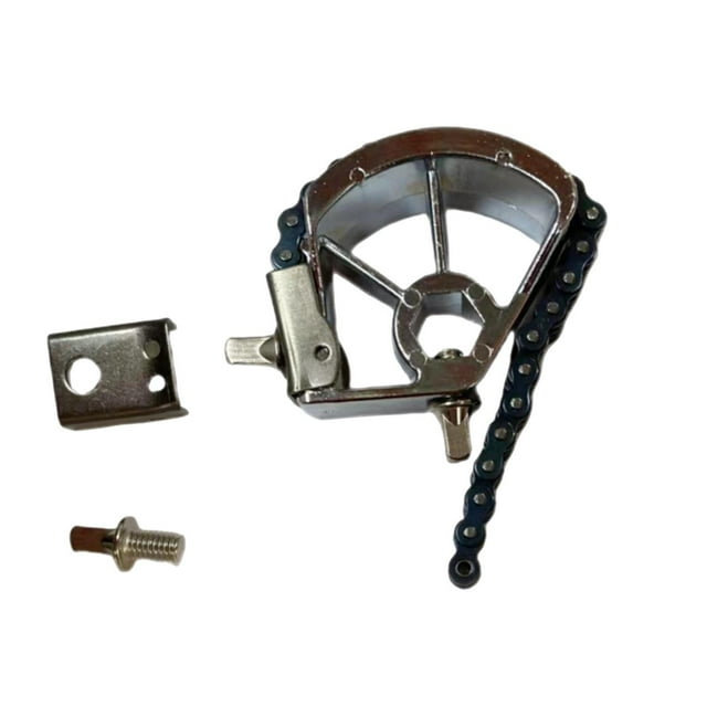 relayinert Single Pedal Double Chain Easy to Install Drum Useful Stable Convenience Kit black sliver 14CM