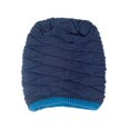 thumbnail image 1 of Chapeau Homme Noir Automne Hiver Chaud Homme Extensible Doublé en Peluche Bonnet Tricoté, 1 of 5
