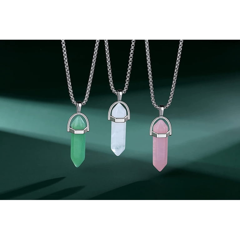 Dyed Purple Brazilian Agate Gemstone Hexagonal Pointed Reiki Chakra Pendant Genuine at best price in Jaipur