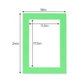 thumbnail image 3 of Bright Green Acid Free 18x24 Picture Frame Mats with White Core Bevel Cut for 12x18 Pictures - Fits, 3 of 4