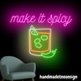 thumbnail image 5 of Handmadetneonsign Make It Spicy Margarita Neon Sign, Cocktail Wall Art Decor, Bar Pub Wall Decor 60062, 5 of 5