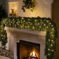 thumbnail image 4 of FEISHENTT Glowing 9 Ft Realistic Christmas Garland with Lighting Stairs Garlands For Decoration Christmas Cedar Garland Home Decoration, 4 of 6