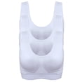 thumbnail image 1 of CHUANK Women‘s 3-Pack Seamless Wireless Sports Bra with Removable Pads, 1 of 5