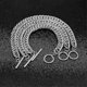 thumbnail image 3 of Pulsera de Cadena de Acero Inoxidable Shaofei Hip Hop Plata 6,30 a 23,62 pulgadas, 3 of 5