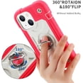 thumbnail image 4 of Compatible avec iPhone 13 Mini/iPhone 12 Mini Étui 5.4 Pouces avec Support Anneau Rotatif 360° Intégré, Protection Complète de Qualité Militaire Robuste. (Rose Vif), 4 of 5