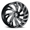 thumbnail image 2 of LUXXX Alloys Alloy Rims LUX23 22X9.5 6X139.7 +30 78.1 Gloss Black Milled, 2 of 2