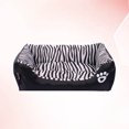 thumbnail image 3 of Cama para mascotas con estampado de cebra, cálida y acogedora para otoño e invierno, para gatos, talla S, 3 of 6