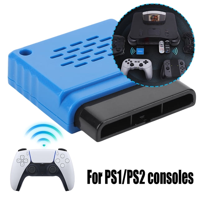 Likrtyny Adaptador Receptor Controlador Inalámbrico para Consola PS1 PS2 para PS4/PS5 (azul)
