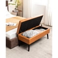 thumbnail image 2 of Beige Tufted Bedroom Bench / Can Be an Entryway Bench / Safety Hinge for Lid, 2 of 6