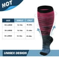 thumbnail image 6 of OLENNZ Wide Calf Compression Socks for Women and Men Circulation, Plus Size Knee High Support Stockings, 4XL, 6 of 6