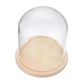 thumbnail image 4 of Vitrina decorativa de cristal con forma de campana y base rústica de madera con LED y 12x12cm, 4 of 9