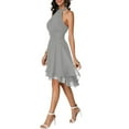thumbnail image 4 of LilyLLL Womens Sexy Halter Chiffon Mini Dress Evening Cocktail Party Formal Dresses, 4 of 5