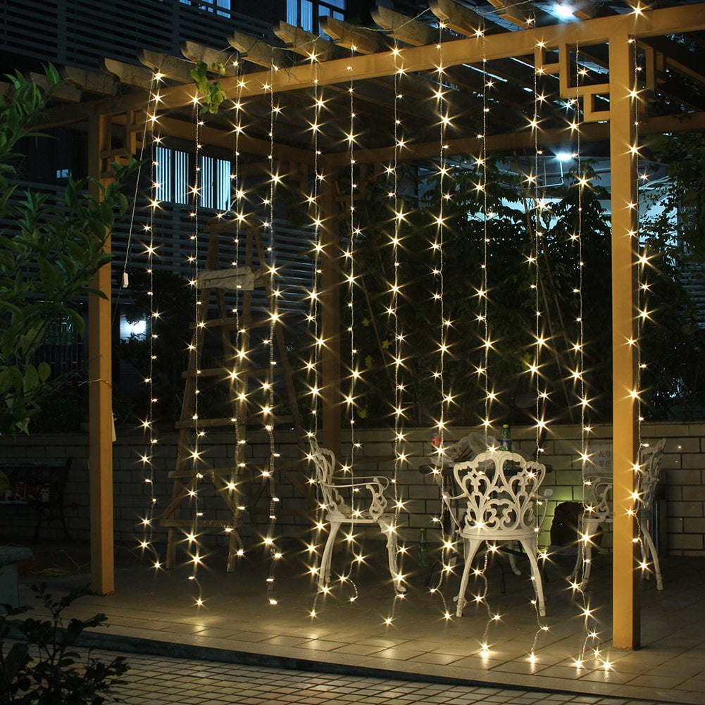 AGPtek 300 LED Outdoor Fairy Curtains String light for Xmas Wedding