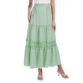 thumbnail image 1 of EFINNY Women's Cutout Polka Dot Long Skirt Dress Elastic Waist Long Length Skirts, 1 of 7
