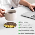 thumbnail image 3 of Sunflowers Coasters Set of 2, Absorbent Coasters for Drinks, Wooden Yellow Summer Botanical Elegant Pastoral Coaster for Desk Coffee Table Protection, Home Decor House Warming Gifts 4", 3 of 8