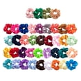 thumbnail image 2 of Pack of 40 Multicolor Women's Hair Scrunchies Satin Elastic Hair Bands Ties Rope, 2 of 8