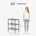 thumbnail image 6 of EDX 3-Tier Storage Shelf Unit,31-Inch Metal Wire Shelving Rack ,Adjustable Layer Height,for Kitchen Garage Living Room, Black, 6 of 7