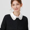 thumbnail image 2 of YooGuoGuo Fake Collar Detachable Blouse Pearl Dickey Collar Chiffon Half Shirts Faux False Collar for Women Girls, 2 of 7