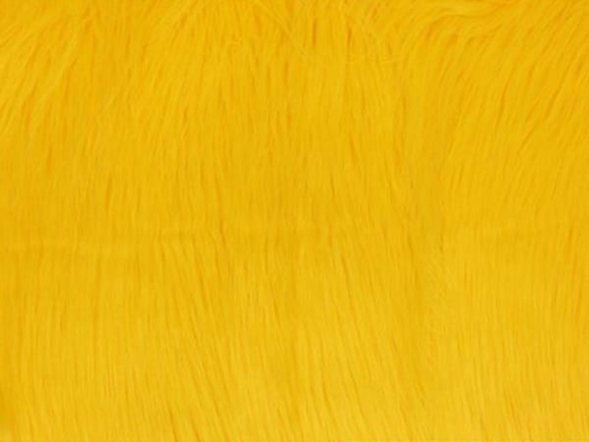 Faux Fake Fur GORILLA Fabric Sold by the Yard (YELLOW)