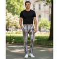 thumbnail image 3 of HBDesign Mens Vertical Stripe Quick Dry Pants Soft Lightweight Breathable Summer Trousers, 3 of 7