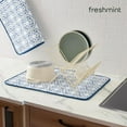 thumbnail image 5 of FRESHMINT Printed Dish Drying Mats for Kitchen Counter 2 Pack Absorbent Reversible Drying Mats Microfiber Kitchen Countertop Protector Dishes Drying Pad Extra Large 18"x16" Dish Mat (Floral), 5 of 8
