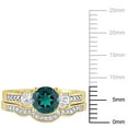 thumbnail image 2 of Everly Women's Created Emerald 10k Yellow Gold Bridal Set, 2 of 8