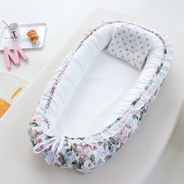 Cunas para dormir para bebé, cuna portátil para recién nacido, cuna infantil plegable de viaje, cama de encaje, nido de princesa Fivean unisex