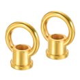thumbnail image 1 of Unique Bargains 15kg Load 29x35mm M10 Thread Ring Shape Female Loop Eye Nut Gold Tone 2 Pack, 1 of 5