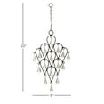 thumbnail image 3 of DecMode 22" Black Metal Teardrop Windchime with Bells and Chain Ring Hanger, 3 of 6