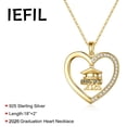 thumbnail image 6 of Iefil S925 Sterling Silver Birthstone Heart Pendant Necklace for Women, Dainty Graduation Gifts 2026, CZ Fine Jewelry, 6 of 7