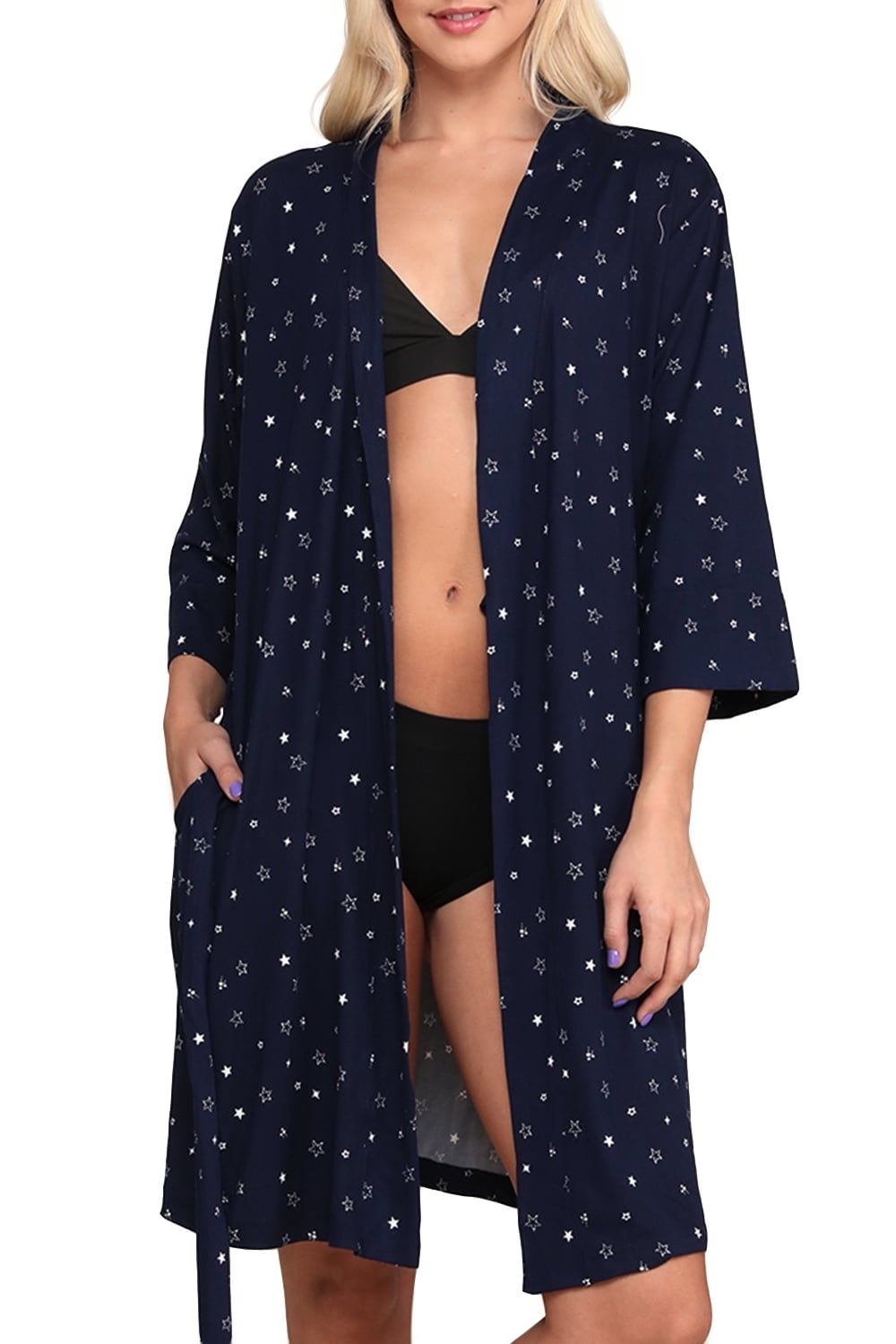 Doublju Women's Kimono Robe Sleepwear Pajama (Plus Size Available