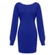 thumbnail image 5 of Mini vestido ajustado de manga larga ahuecado con vendaje sin espalda de Color sólido Sexy a la moda para mujer Fridja  NMB1829, 5 of 9