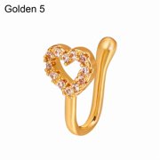Zouxinwu Nose Cuffs,Nose Cuffs Charming Trendy Non Piercing Easy to Wear Women Nose Rings Hoop for Party