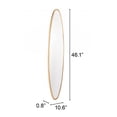 thumbnail image 2 of Full Length Gold Oval Mirror, 2 of 4