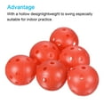 thumbnail image 4 of Uxcell Plastic 41mm Air Flow Hollow Training Golf Practice Balls with Holes Red 12 Pcs, 4 of 5