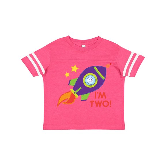 Inktastic 2nd Birthday Rocketship Space Party Boys or Girls Toddler T-Shirt