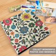 thumbnail image 4 of FORMRS 3 Ring Photo Album 4"x6" Self Adhesive Large Capacity PU Leather Cover, Vibrant Floral, 4 of 8