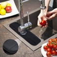 thumbnail image 4 of 4PCS Sink Faucet Mat Absorbent Washable Backsplash Guard  Splash Water Catcher Mat Microfiber Cloth Drip Protector Splash Dish Drying Countertop Pad  Black, 4 of 9