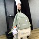 thumbnail image 5 of 4x/set Teens Canvas Tote ptop Wide Travel Casual Computer Bolsa de pañales Estuche para lápices capacidad Verde Macarena mochilas escolares, 5 of 8