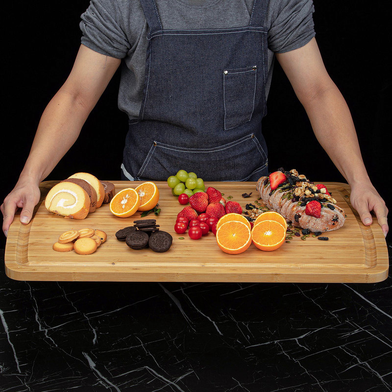Bamboo Cutting Board 30" x 20", Noodle Board Stove Cover, Extra Large Cutting Board for Kitchen