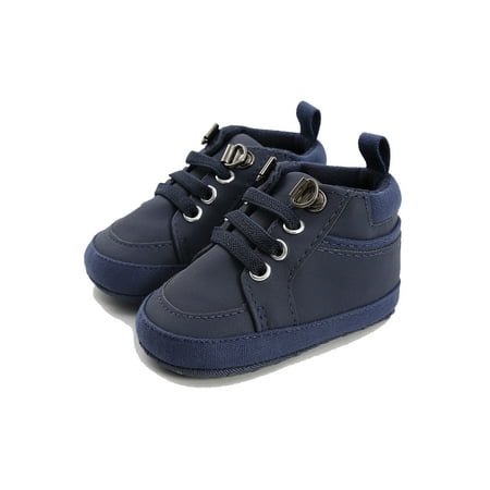 

Woshilaocai Newborn Baby Boy Girl Leather Soft Sole Crib Shoes Sneakers