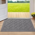 thumbnail image 1 of Grey Rubber Backed Indoor Door Mat - 24x36, Non-slip And Absorbent, 1 of 5