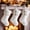 3Pcs White Faux Fur, variant on TETOU 18'' White Christmas Stockings, Large Faux Fur Xmas Stockings with Personalized Name Tag, Lovely Stockings Christmas Decorations Hanging Ornaments for Xmas Trees Home Fireplace Holiday Gift