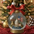 thumbnail image 4 of WKSCLPAI USA Commemorative Christmas Ornament Historic Anniversary 250-year Milestone of the United States Hanging Decorations for Christmas Tree, 2D Patriotic Ball Ornament, 4 of 6