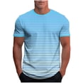 thumbnail image 3 of Wavsuf Mens Tees Shirts Men Plain T Shirts Short Sleeve Round Neck T Shirt Light Blue Size L, 3 of 6