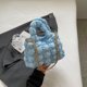 thumbnail image 5 of Bolso Mujer Acolchado Crossbody Cremallera Algodón Tote Bolso Ligero Azul, 5 of 8