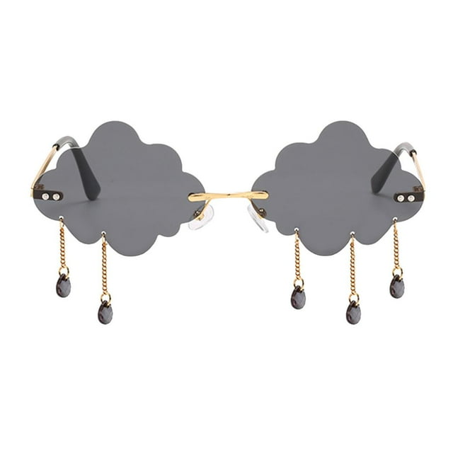 de sol únicas con colgantes colgantes, de sol de gris Colcomx Gafas de sol en la nube sin montura