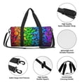 thumbnail image 6 of Fotbe Multicolored Butterflies Pattern Foldable Sports Gym Bag with Wet Dry Pocket, Ultralight Travel Bag, Large Capacity Duffel Bag, Splash Proof Carry on Bag, Overnight Bag, Weekender Bag, 6 of 8
