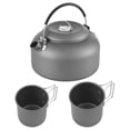 thumbnail image 1 of Camping Kettle and 450ml 250ml Metal Cups Set Outdoor Boiling, 1 of 8