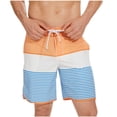 thumbnail image 2 of Ndbuld Big And Tall Swim Trunks for Men Men's Fashion Casual Drawstring Elastic Loose Printing Design Beach Shorts Orange M, 2 of 6